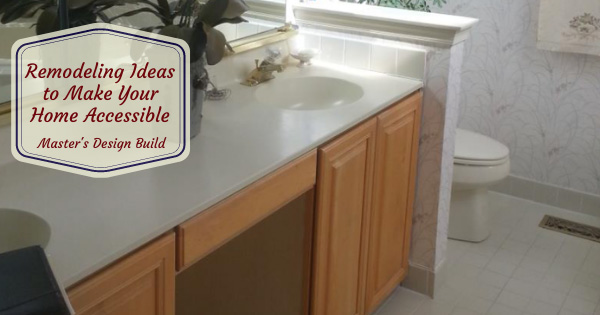 Sink and counter top of remodeled bathroom.