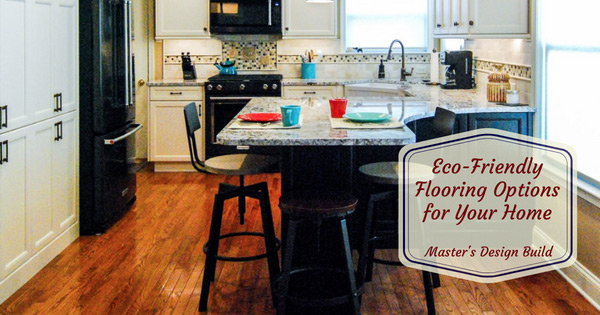 Kitchen with eco-friendly flooring.